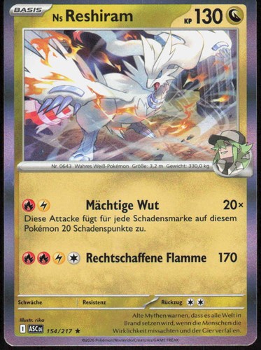 Pokemon tcg reshiram - tcg, ns